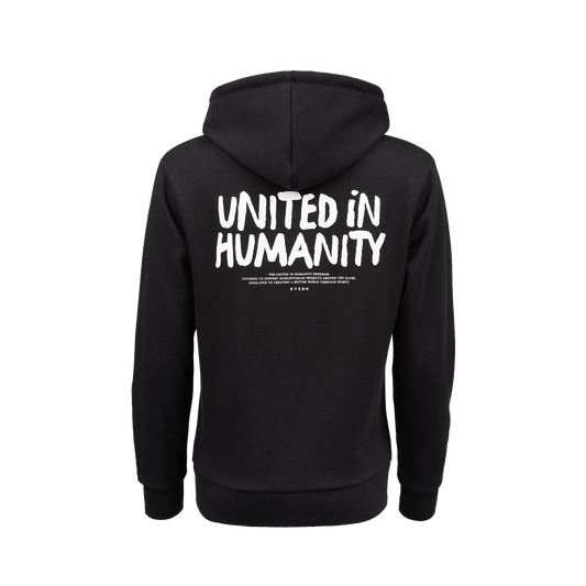 Rhythm Unisex Hooded Sweater with pocket "United in Humanity"