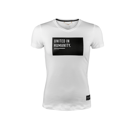 Recharged Escape Organic Tee United in Humanity Women V-Neck